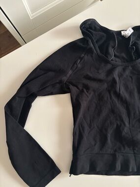 SPANX Black Stretch Sheer Layering Top Size M